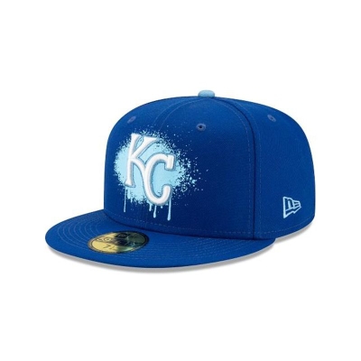 Kansas City Royals Gorra | New Era MLB Drip Front 59fifty Fitted Cap Mexico - Azules